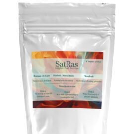 SatRas Plant Growth Promoter, 3-in-1, Mustard Oil Cake, Neem Seeds, Wood-ash, 100% Natural, Organic, Chemical Free, NPK, Micronutrients, Insect and Pest Control, Soil health (Pack of 1)