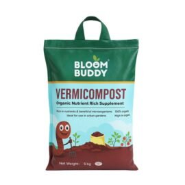 BLOOMBUDDY Organic Vermicompost – 5 kg | Plant Fertilizer & Compost for Plants | Natural Manure for Home Gardening | Vermi Compost for Plants, Indoor Pots & Home Garden Use