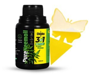 Chipku Pure Cold Pressed Neem Oil 250 ml With Sticky Trap & Spray Gun | Effective Organic Pest & Fungus Control for Indoor & Outdoor Gardening