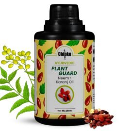 Chipku Ayurvedic Plant Guard 250ml Neem Oil + Karanj Oil Spray Formulation Concentrate | 100% Organic Plant Protector | Powerful Pest Control for Indoor & Outdoor Use For Making 50 Neem Spray Bottles