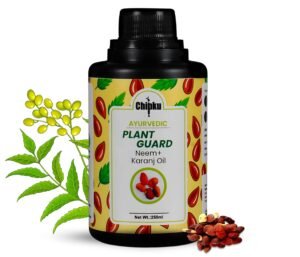 Chipku Ayurvedic Plant Guard 250ml Neem Oil + Karanj Oil Spray Formulation Concentrate | 100% Organic Plant Protector | Powerful Pest Control for Indoor & Outdoor Use For Making 50 Neem Spray Bottles