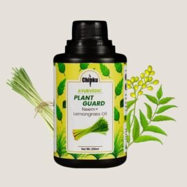 Chipku Ayurvedic Plant Guard 250ml Neem Oil + Lemongrass Oil Spray Formulation Concentrate | 100% Organic Plant Protector | Powerful Pest Control for Indoor & Outdoor Use For Making 50 Neem Spray Bottles