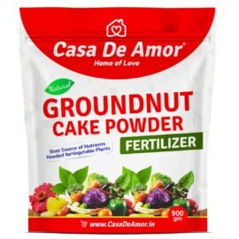 Casa De Amor Groundnut Cake Organic Fertilizer | Natural Source of Nitrogen for Healthy Plant Growth | Ideal for Home & Outdoor Gardening | 900 gm