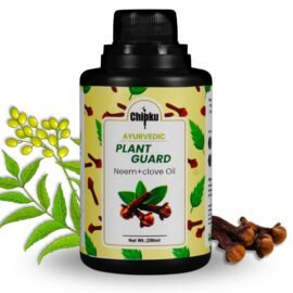 Chipku Ayurvedic Plant Guard 250ml Neem Oil + Clove Oil Spray Formulation| 100% Organic Plant Protector | Powerful Pest Control for Indoor & Outdoor Use For Making 50 Neem Spray Bottles