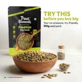 True Elements Sunflower Seeds 500g - Healthy Snack | Raw Seeds for Eating | Fibre Rich Seeds