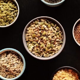 LILA DRY FRUITS 4 Superseed Combo (Chia, Pumpkin, Sunflower & Flax) 250gms each (1kg total) Immunity combo for Weight Management | Mix Seeds for Eating Diet Snacks Superfood Perfect for Gifting