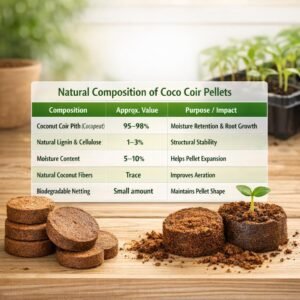 Casa De Amor Coir Seed Germination Kit 45MM for Gardening Seedling Tray (4x4x1.5 cm) (Pack of 50)