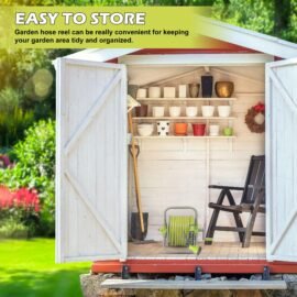 Neptune Simplify Farming Retractable Garden Hose Reel | Secure and Stable Hose Pipe 15 Meters | with 7-Patterns Spray Nozzle | Compact Design for Effortless Storage and Transport - Small